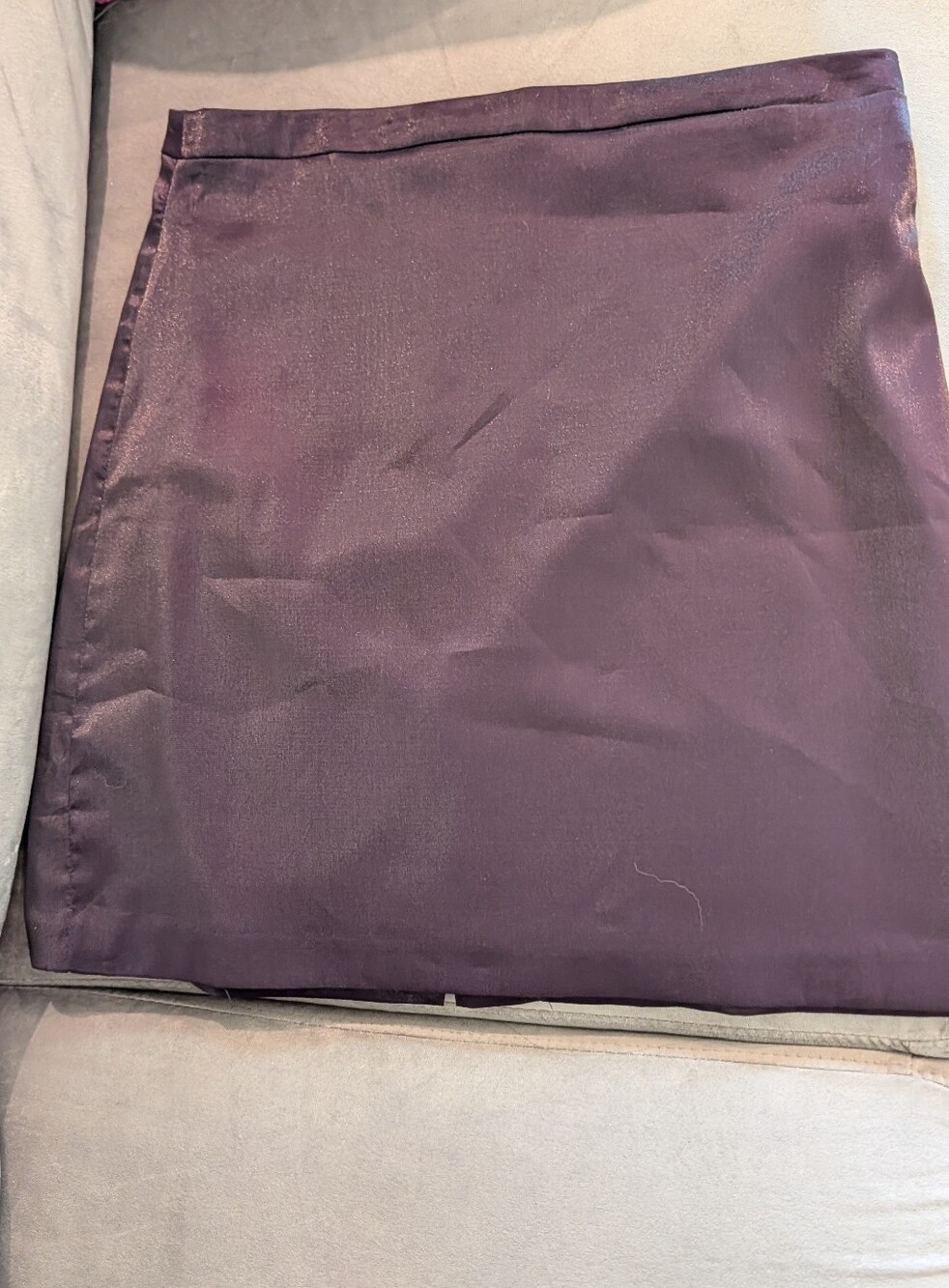 Dalia Plum Shiny Satin Mini Pencil Skirt Size 10